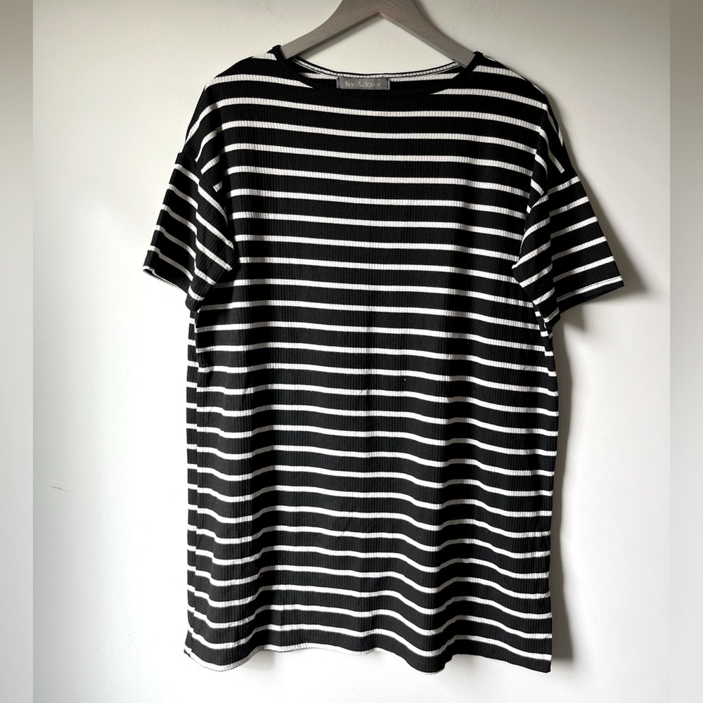 Finn & Clover Black and White Striped Dress, Size Women’s Small